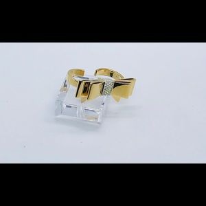 New!Juicy Couture Bow Double Finger Ring -size 6